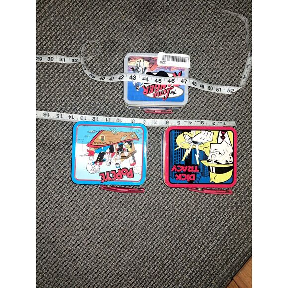 3 Vintage NEW Never Used  Minature lunch boxes - Popeye-Dick Tracy & Lone Ranger - Picture 3 of 6